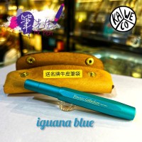 125. Kaweco Collection AL Sport 2022 限量 Iguana Blue 鬣蜥藍 鋁合金 F Nib 鋼筆 (送Galen Leather植鞣革皮套 ) (只限1支)