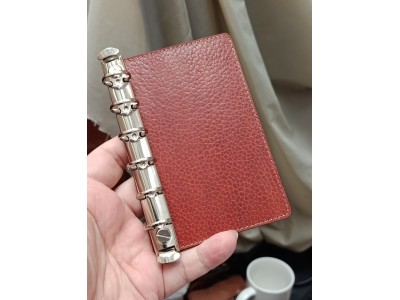 A7 植鞣革活頁手帳皮包 送黑尺 [KTO] 產品週六發貨