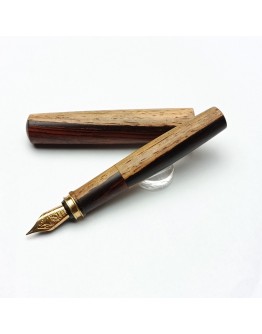 2. SIMEICHU木製鋼筆 小葉紅檀帶白皮 Schmidt F尖 (現貨)