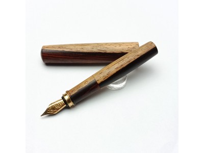 2. SIMEICHU木製鋼筆 小葉紅檀帶白皮 Schmidt F尖 (現貨)