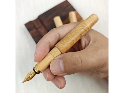 10. 橄欖木 SIMEICHU木製鋼筆 Schmidt F尖 (現貨)