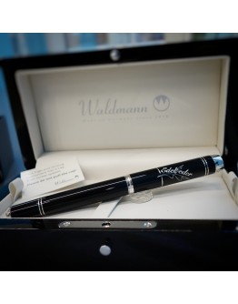 WALDMANN Editorial 18k金EF尖手刻版黑色亮漆鋼筆，德國珠寶工匠手工雕刻全港第一支 【已售】