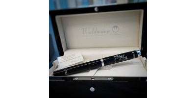 WALDMANN Editorial 18k金EF尖手刻版黑色亮漆鋼筆，德國珠寶工匠手工雕刻全港第一支 【已售】